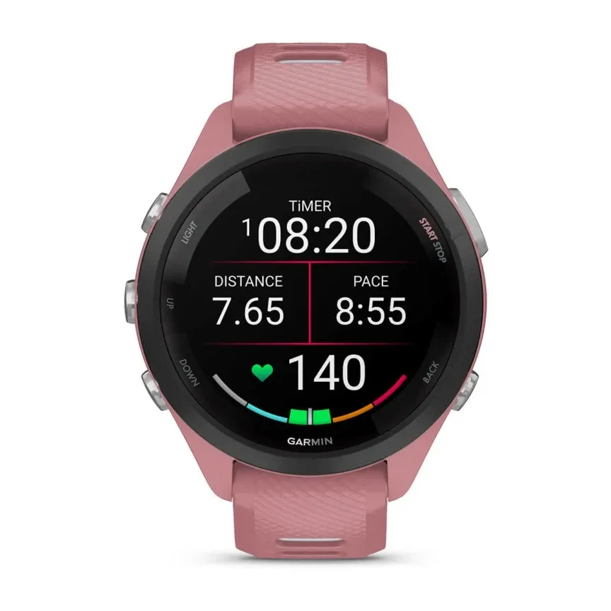 GARMIN FORERUNNER 265 S Black Bezel with Light Pink Case and Light