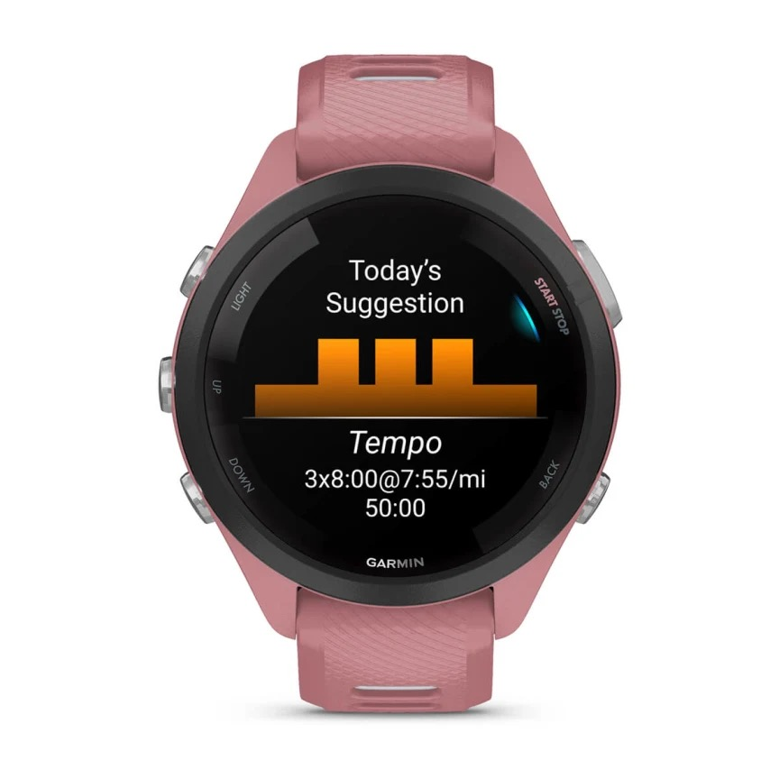 ウォーキング・ランニングウェア GARMIN forerunner265S Pink GARMIN FORERUNNER 265 S Black Bezel with Light Pink Case and Light