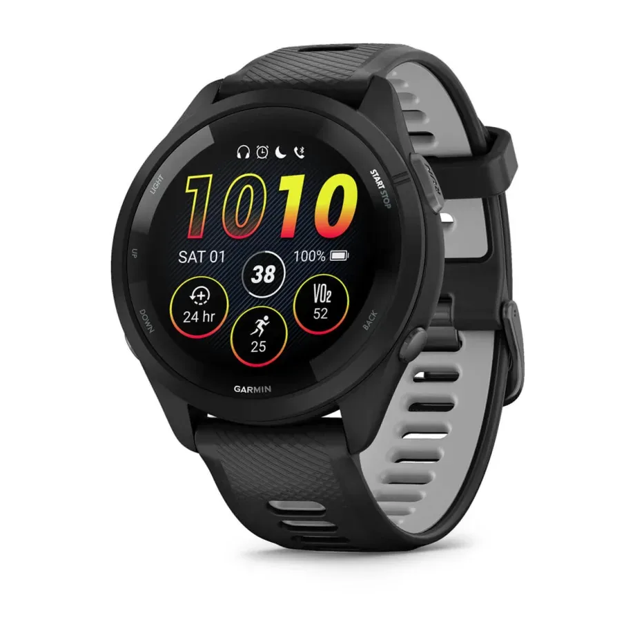 GARMIN FORERUNNER 965 Black Bezel and Case with Black/Powder Gray Silicone  Band