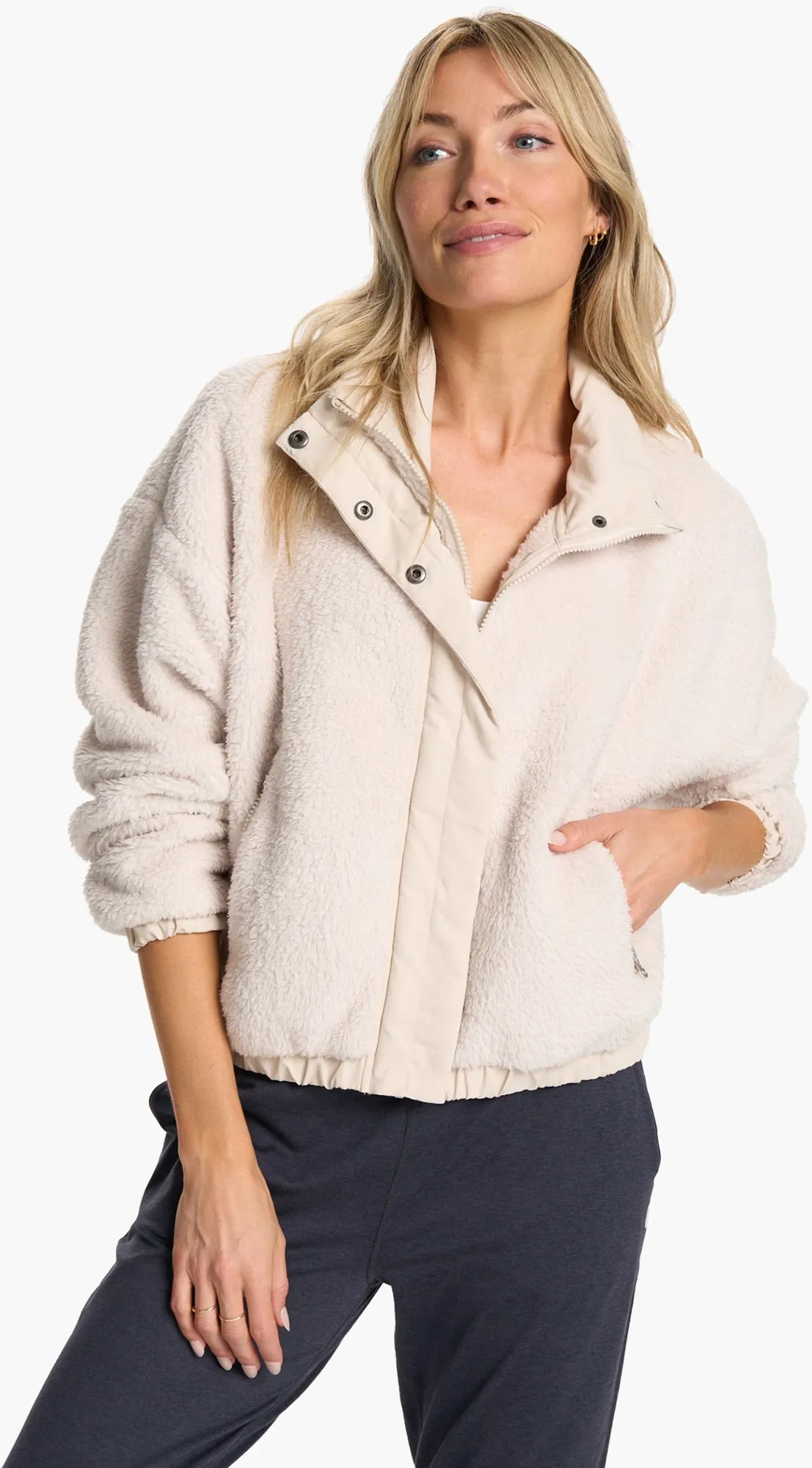 VUORI WOMEN S COZY SHERPA JACKET DUNE