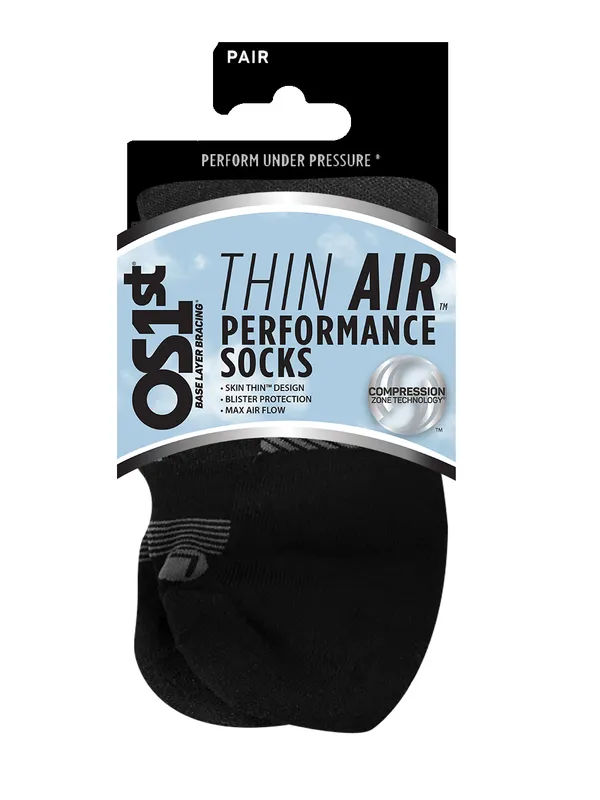 TA4 Thin Air Socks - No Show Black